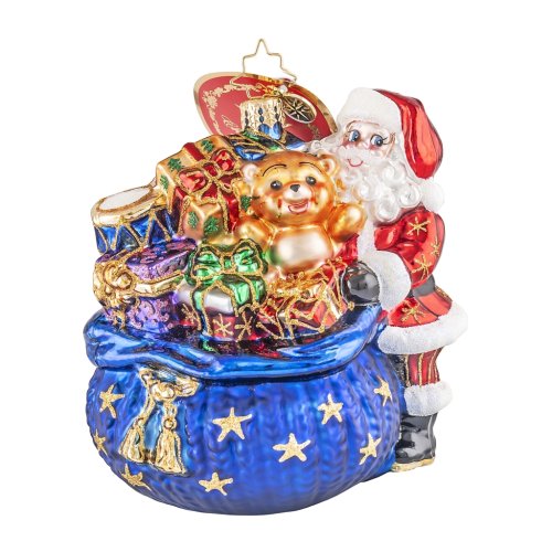 Ёлочное украшение Christopher Radko "Santa Christmas Surprise"