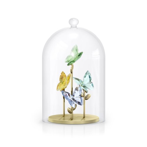 Swarovski glass cloche «Jungle Beats - Butterflies»